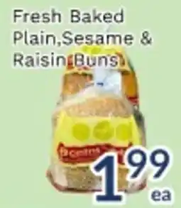 Oceans Fresh Food Market Oceans Plain,Sesame & Raisin Buns offer