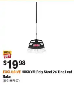 Home Depot Husky poly steel 24 tine leaf rake offer