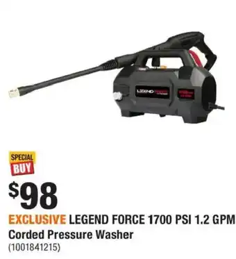 Legend Force corded pressure washer