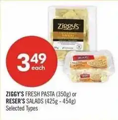 Shoppers Drug Mart Ziggy's fresh pasta offer