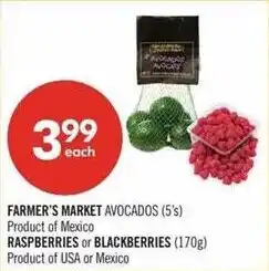 Shoppers Drug Mart Farmer's market avocados offer