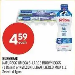 Shoppers Drug Mart Burnbrae Naturegg Omega 3, Large Brown Eggs offer