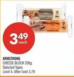 Shoppers Drug Mart Armstrong cheese block offer