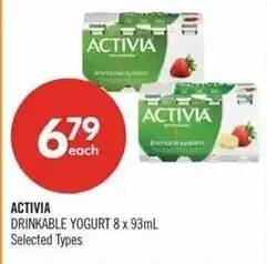 Shoppers Drug Mart Activia drinkable yogurt offer