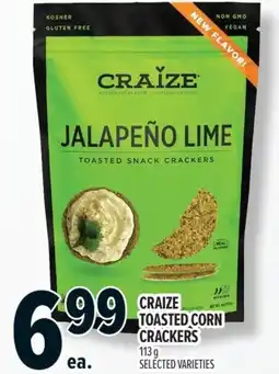 Metro Craize toasted corn crackers offer