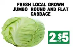 Mercato Fresh jumbo round and flat cabbage offer