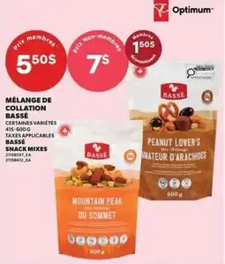 Provigo Bassé snack mixes offer