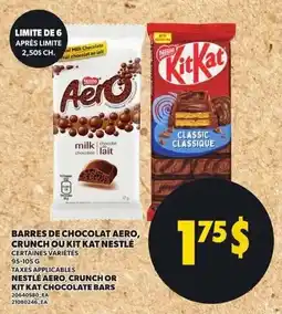Provigo Nestle Aero, Crunch or Kit Kat chocolate bars offer