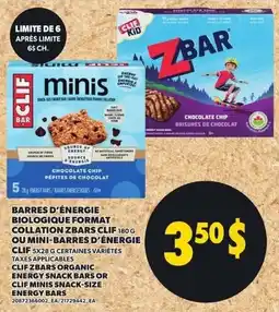 Provigo Clif bars zbars or clif minis snack-size energy bars offer