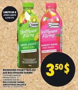 Provigo Bolthouse Farms smoothies or juice offer