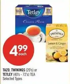 Shoppers Drug Mart Tazo Twinings or Tetley tea offer