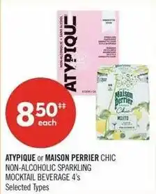 Shoppers Drug Mart Atypique or maison perrier chic non-alcoholic sparkling mocktail beverage offer
