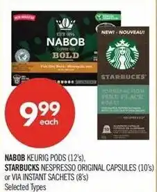 Shoppers Drug Mart Nabob keurig pods offer