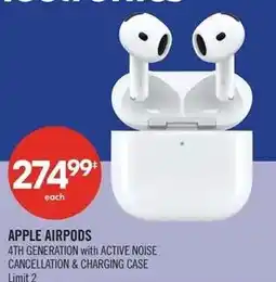 Shoppers Drug Mart Apple AirPods 4th Generation with Active Noise Cancellation & Charging Case offer