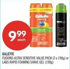Shoppers Drug Mart Gillette fusions ultra sensitive value pack offer