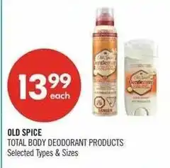 Shoppers Drug Mart Old Spice total body deodorant products offer