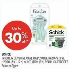 Shoppers Drug Mart Schick intuition sensitive care disposable razors offer