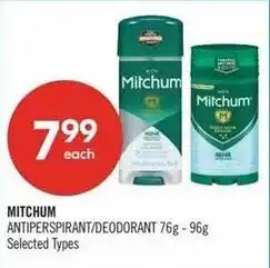 Shoppers Drug Mart MitChum antiperspirant/deodorant offer