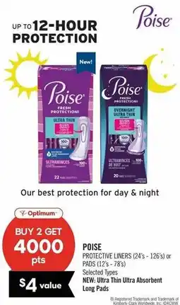 Shoppers Drug Mart Poise protective liners offer