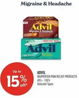 Shoppers Drug Mart Advil ibuprofen pain relief products offer