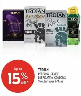 Shoppers Drug Mart Trojan personal device, lubricant or condoms offer
