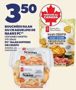 Provigo PC naan bouchées or crisps offer