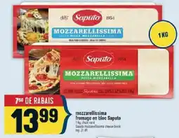 Marché Adonis Saputo mozzarellaissima fromage en bloc offer