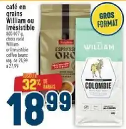 Marché Adonis William coffee beans offer