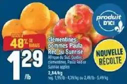 Marché Adonis clémentines pommes Paula Red Jou Sunrise offer