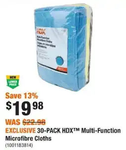 Home Depot Hdx multi-function microfibre cloths offer