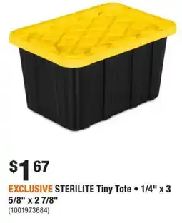 Home Depot Sterilite tiny tote offer