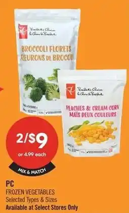 Shoppers Drug Mart PC frozen vegetables offer