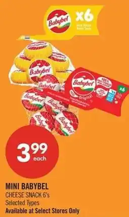 Shoppers Drug Mart Mini Babybel Cheese Snack 6's offer