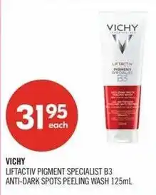 Shoppers Drug Mart Vichy liftactiv pigment specialist b3 anti-dark spots peeling wash offer