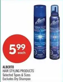 Shoppers Drug Mart Alberto hair styling products offer