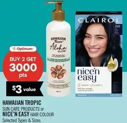 Shoppers Drug Mart Hawaiian Tropic sun care products or Nice N Easy hair colour offer