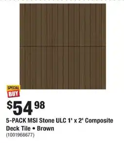 Home Depot Msi stone ulc composite deck tile brown offer
