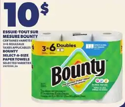 Provigo Bounty select-a-size paper towels offer