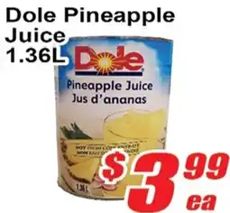Jian Hing Supermarket Dole Pineapple Juice offer