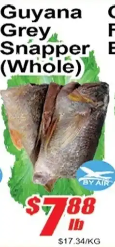 Jian Hing Supermarket Guyana Grey Snapper (Whole) offer
