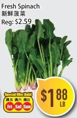 Full Fresh Supermarket Fresh Spinach offer