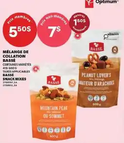 Provigo Bassé snack mixes offer