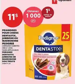 Provigo Pedigree dentastix jumbone or marrobone dog treats offer