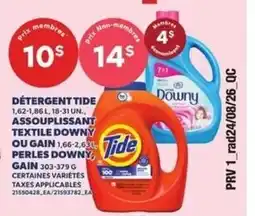 Provigo Tide detergent textile downy offer
