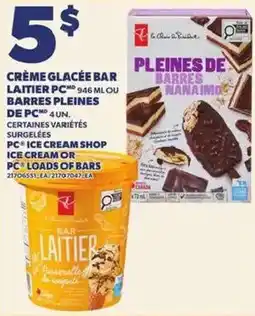 Provigo PC ice cream shop ice cream or pc loads of bars offer
