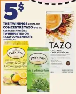 Provigo Twinings tea or tazo concentrate offer