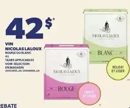 Provigo Nicolas Laloux vin rouge ou blanc offer
