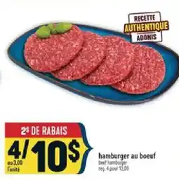 Marché Adonis hamburger au boeuf offer