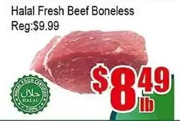 New Pacific Supermarket Halal Fresh Beef Boneless offer