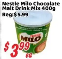 Nations Fresh Foods Nestle Milo Chocolate Malt Drink Mix offer